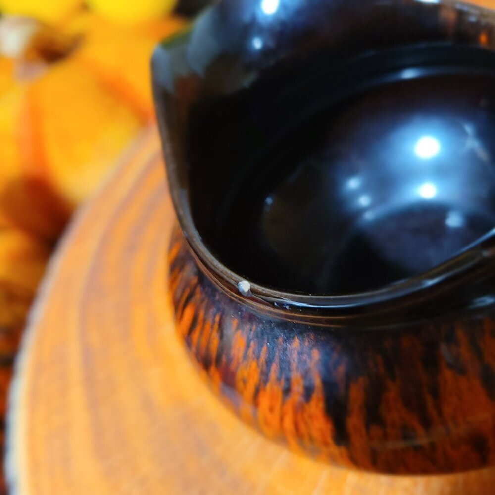 EVANGELINE Vintage MCM Pottery Brown & Orange Water Pitcher, Cream & Sugar Set - Picture 7 of 13